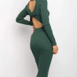 New Style Women's Suits Sweater Dresses Women's Solid Color Backless Bow Tight Dresses