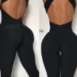 Yoga Jumpsuit Cross Design Backless Tracksuit Full Bodysuit