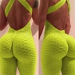 Yoga Jumpsuit Cross Design Backless Tracksuit Full Bodysuit