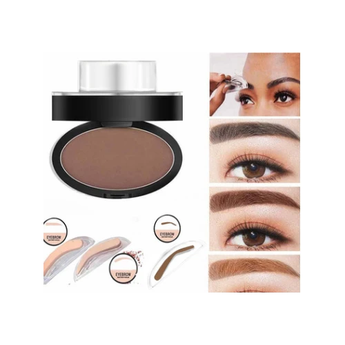 Eyebrow Powder Stamp Tint Stencil Kit Cosmetics Professional Makeup Waterproof Eye Brow Stamp Lift Eyebrow Enhancers Stencil Kit