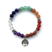 8mm Bead Red Stone Red Aventurine Tree Of Life Bracelet