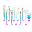 11pcs Makeup Brushes Kit Maquiagem Maquillaje New Mermaid Foundation Eyebrow Eyeliner Cosmetic Makeup Brushes