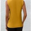 Summer V-Neck Shirt Solid Color Casual Office Daily Sleeveless Shirt Lightweight Women's Top Clothing