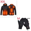 Winter Heated Jacket USB Electric Cotton Coat Zip-up Heater Thermal Clothing Heating Vest For Men