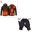 Winter Heated Jacket USB Electric Cotton Coat Zip-up Heater Thermal Clothing Heating Vest For Men