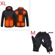 Winter Heated Jacket USB Electric Cotton Coat Zip-up Heater Thermal Clothing Heating Vest For Men