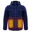 Men Heated Puffer Jacket Electric Heating Coat Insulated Hood Windbreaker 9Heat Zones