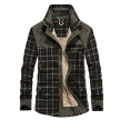 Winter Jacket Men Thicken Warm Fleece Jackets Coats Pure Cotton Plaid Jacket Military Clothes