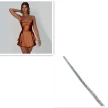 Sexy Suspender Skirt For Women Elegant Slim Strap Satin Backless Lace Up A-Line Short Dress Lady