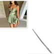 Sexy Suspender Skirt For Women Elegant Slim Strap Satin Backless Lace Up A-Line Short Dress Lady