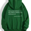 Dear Person Behind Me,the World Is A Better Place,with You In It,love,the Person In Front Of You,Women's Plush Letter Printed Ka