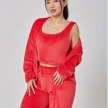 Cozy Pajama Set, 3 Piece Lounge Set, Cute Loungewear, Warm Suit Sets, Matching Set, Lounge Set, 3 Piece Pant Sets, Women Winter 