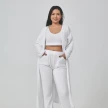 Cozy Pajama Set, 3 Piece Lounge Set, Cute Loungewear, Warm Suit Sets, Matching Set, Lounge Set, 3 Piece Pant Sets, Women Winter 