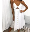 Women Summer Dresses Sleeveless Backless Strap Long Close-fitting Sheath Female Party Evening Dresses Vestidos