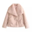 Winter Plush Coat Fashion Warm Thicken Fluffy Lapel Jacket Outwear Casual Long Sleeve Tops Womens Clothing