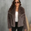 Winter Plush Coat Fashion Warm Thicken Fluffy Lapel Jacket Outwear Casual Long Sleeve Tops Womens Clothing