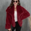 Winter Plush Coat Fashion Warm Thicken Fluffy Lapel Jacket Outwear Casual Long Sleeve Tops Womens Clothing